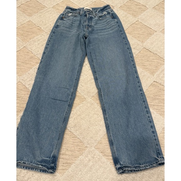 Universal Thread Denim - Universal Thread 90s Baggy Mid Rise Denim Blue Jeans Light Wash Women's Sz 00